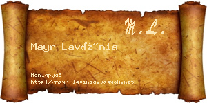 Mayr Lavínia névjegykártya